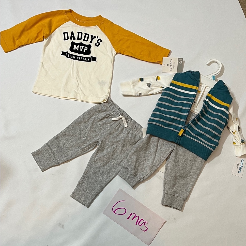 Carter's Baby boy clothing, size 6 months, 5 pieces total